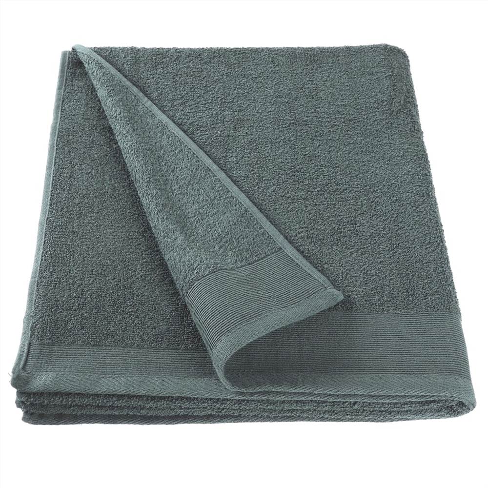 Shower Towels 2 pcs Cotton 450 gsm 70x140 cm Green