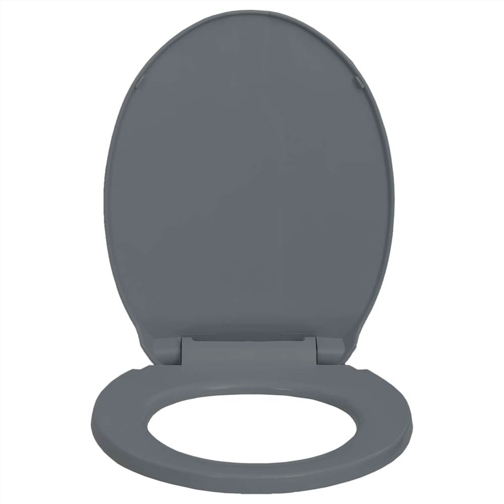 SoftClose Toilet Seat Quick Release Grey Oval