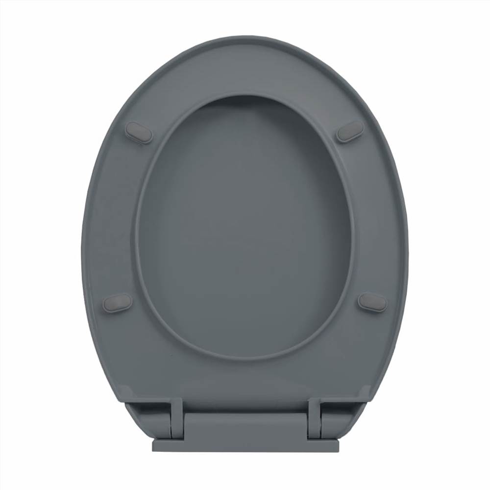 SoftClose Toilet Seat Quick Release Grey Oval