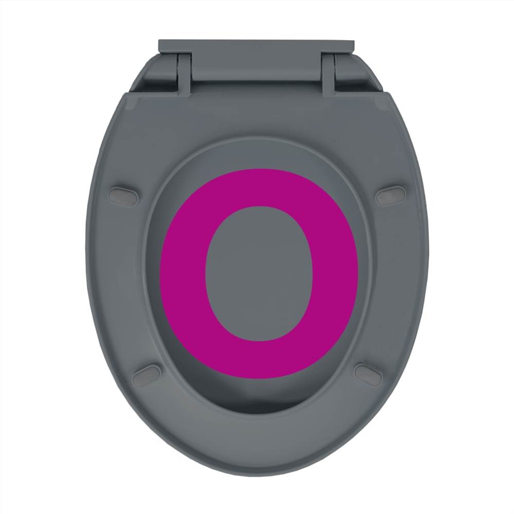 SoftClose Toilet Seat Quick Release Grey Oval