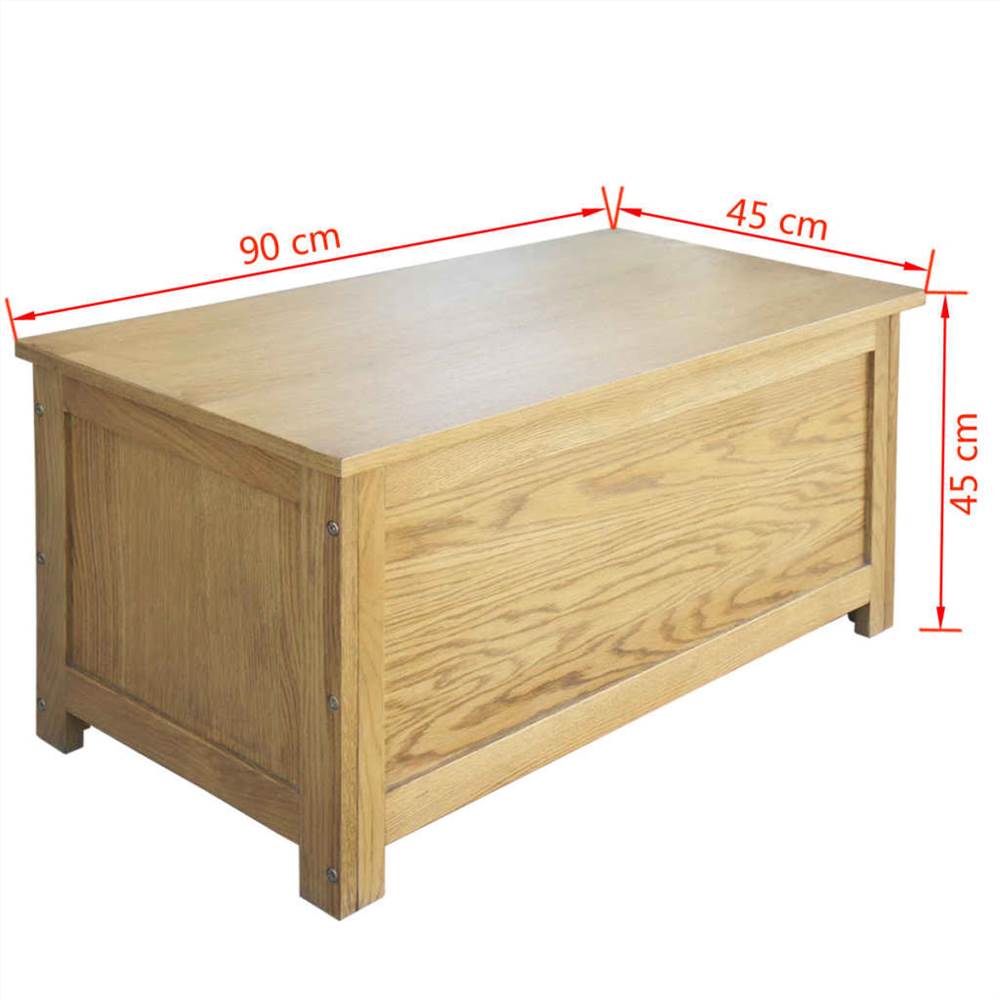 Storage Box 90x45x45 cm Solid Oak Wood