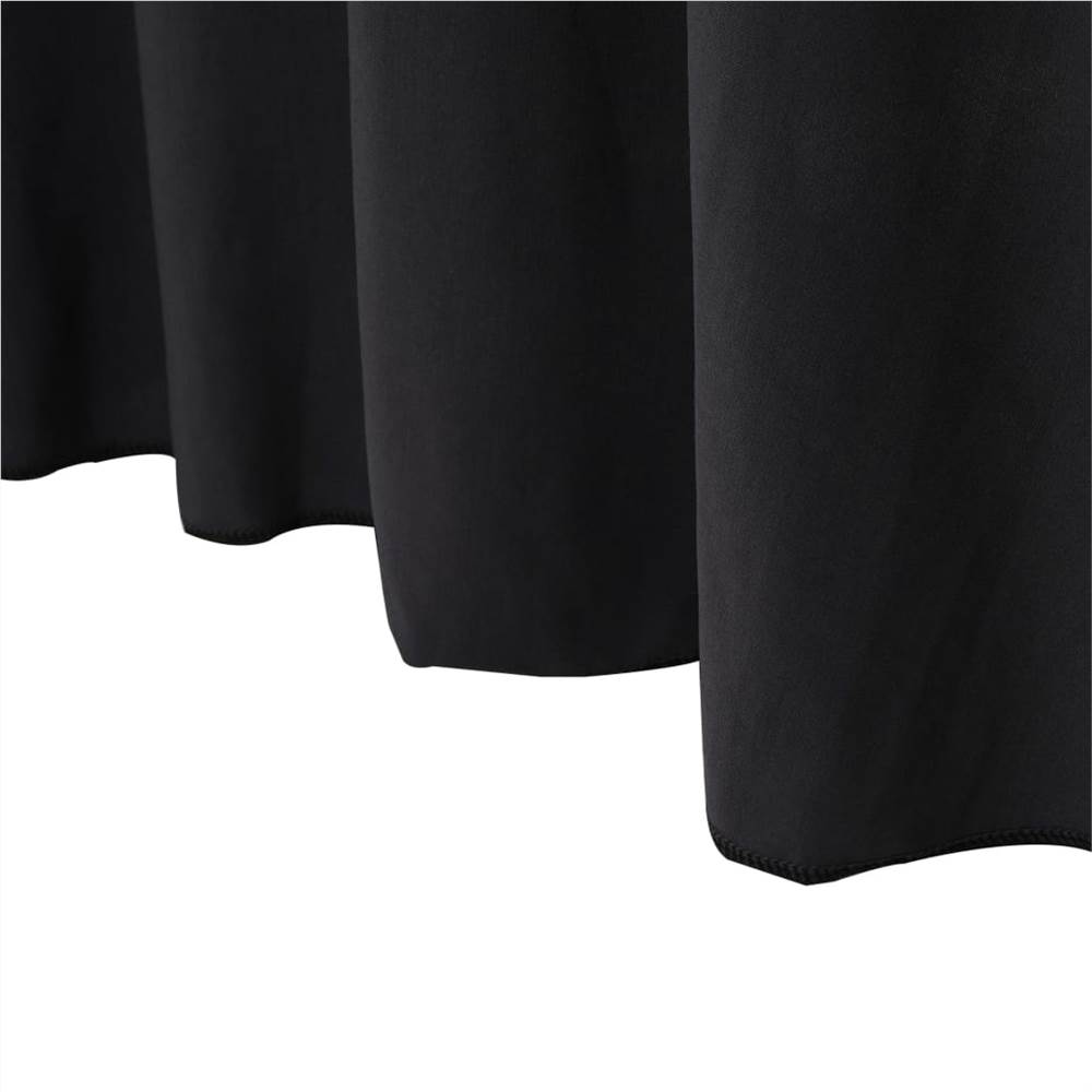 2 pcs Table Covers with Skirt Stretch 243x76x74 cm Anthracite