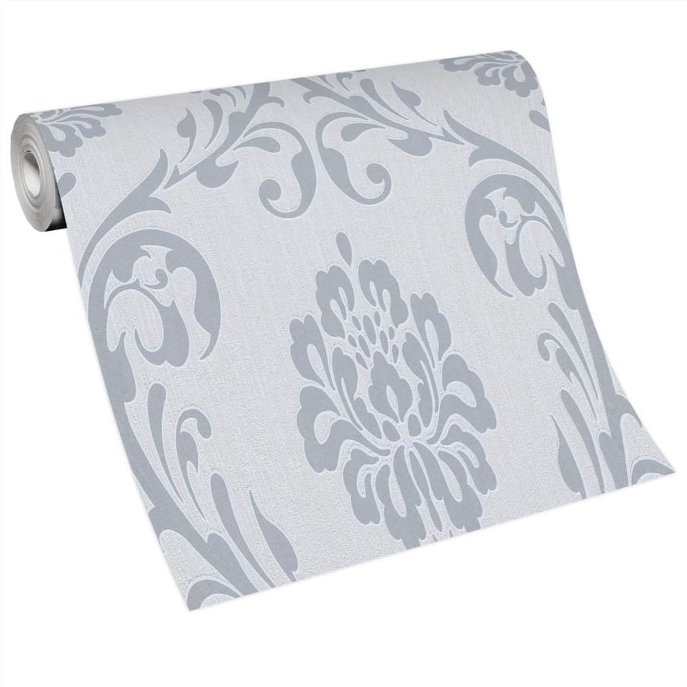 4 pcs Non-woven Wallpaper Rolls White 0.53x10 m Ornament