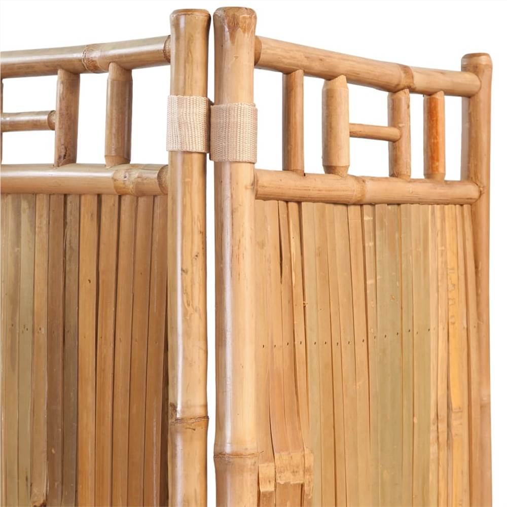 5-Panel Room Divider Bamboo 200x160 cm