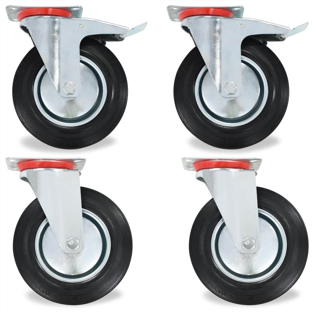 8 pcs Swivel Casters 200 mm