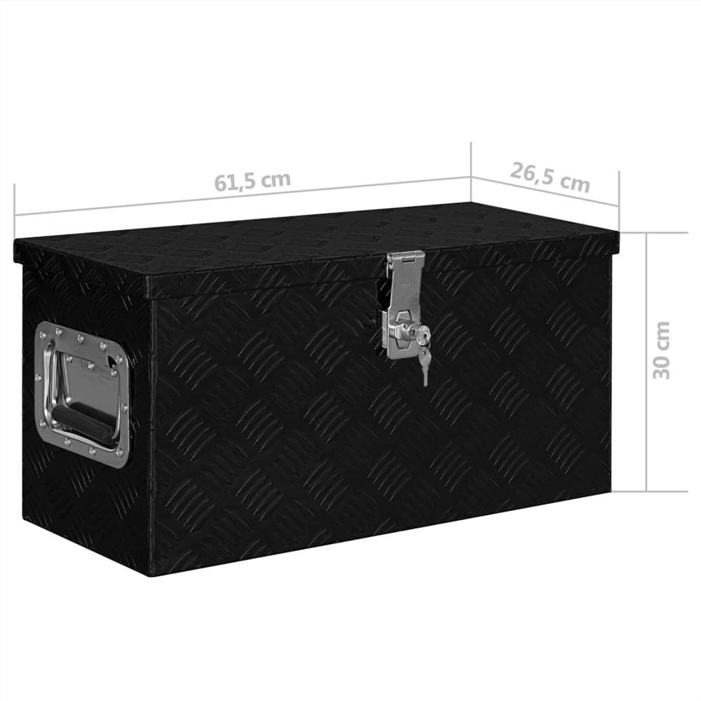 Aluminium Box 61.5x26.5x30 cm Black