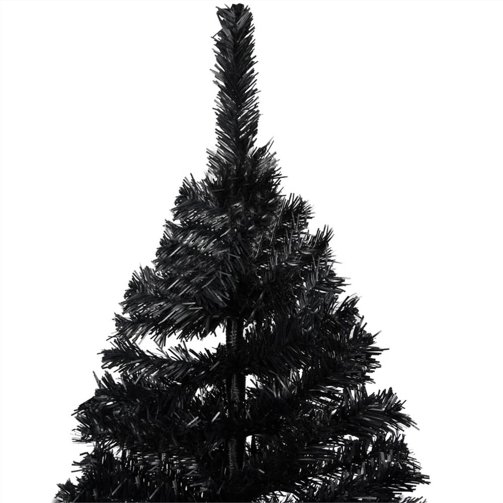 Artificial Christmas Tree with Stand Black 180 cm PVC