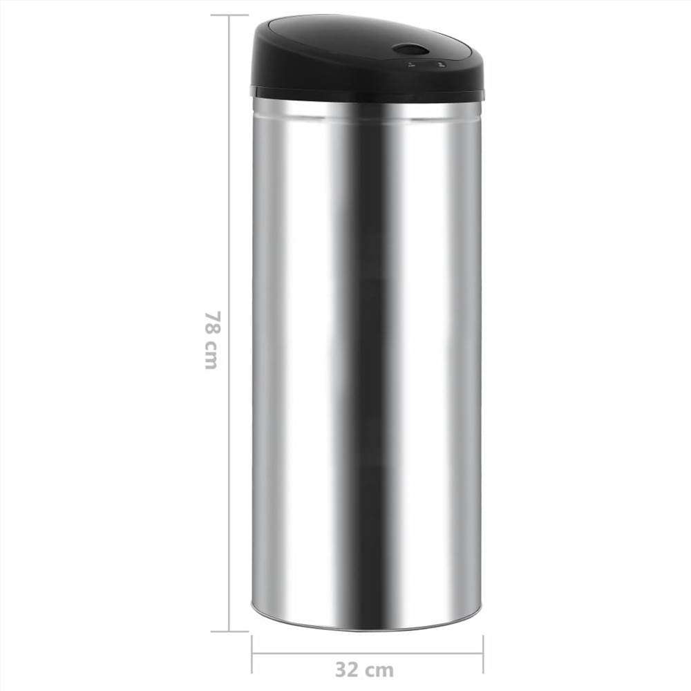 Automatic Sensor Dustbin Garbage Bin 62 L Stainless Steel