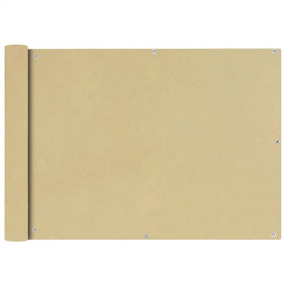 Balcony Screen Oxford Fabric 75x400 cm Beige