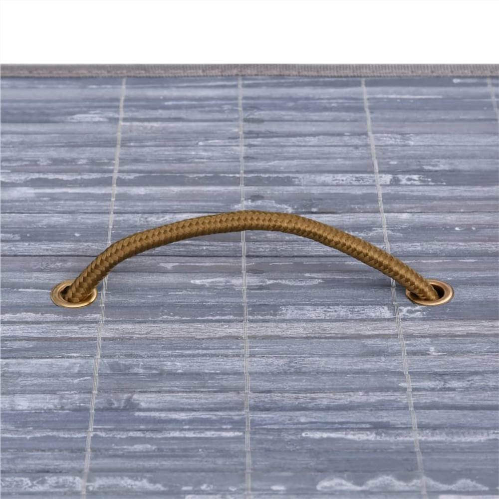 Bamboo Laundry Basket Grey 100 L