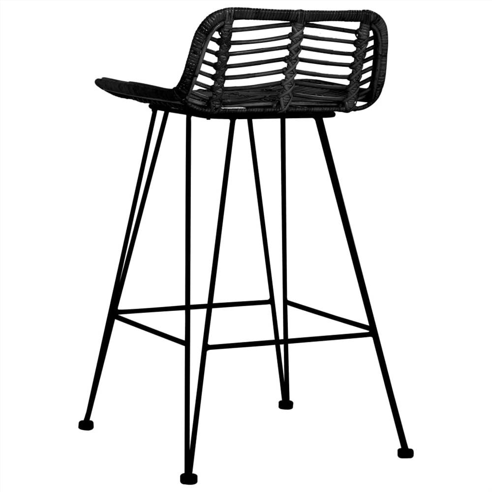Bar Chairs 2 Pcs Black Rattan 10 Bar Chairs 2 pcs Black Rattan