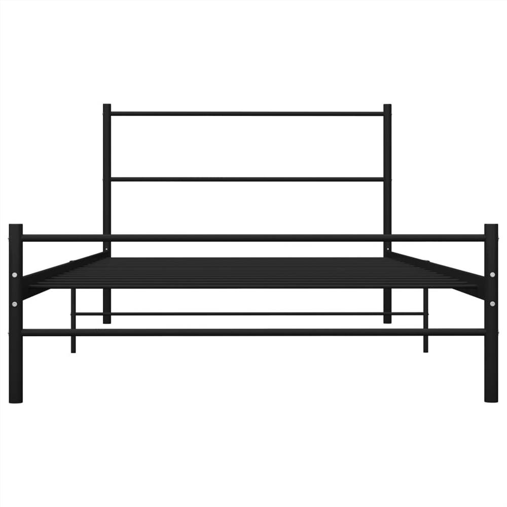 Bed Frame Black Metal 100x200 Cm 8 Bed Frame Black Metal 100x200 cm