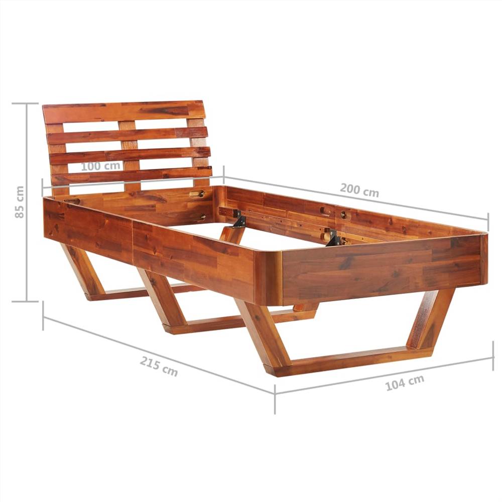 Bed Frame Solid Acacia Wood 100x200 cm