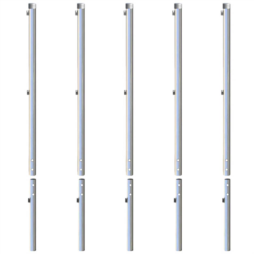 Chain Link Fence with Spike Anchors Galvanised Steel 1.95x15 m