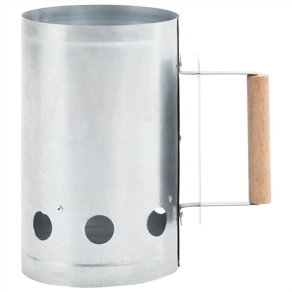 Charcoal Grill Chimney Starter Galvanised Steel