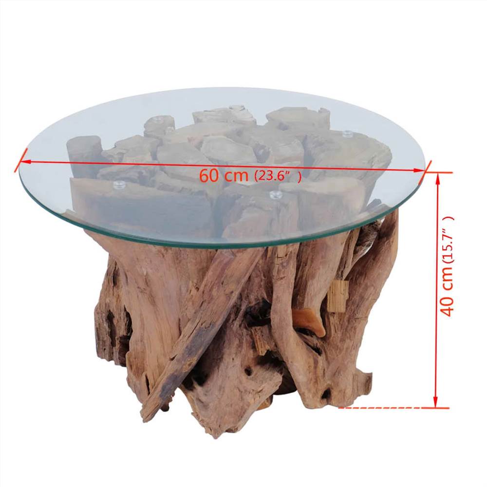 Coffee Table Solid Teak Driftwood 60 cm