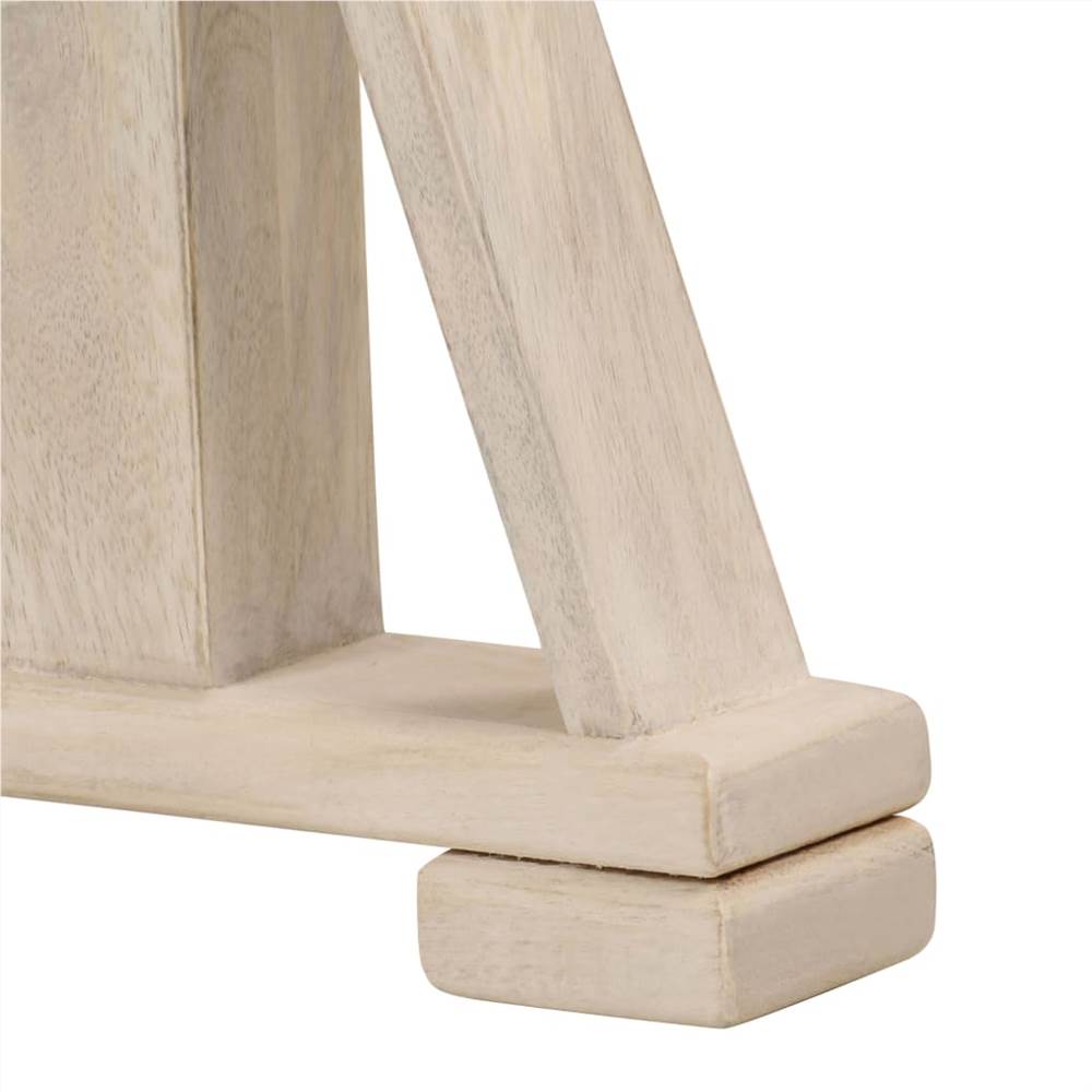 Console Table with Zinc Top 118x35x76 cm Solid Mango Wood