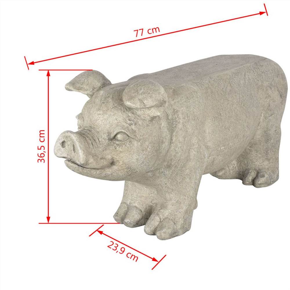 Esschert Design Stone Garden Bench Pig Grey AV13