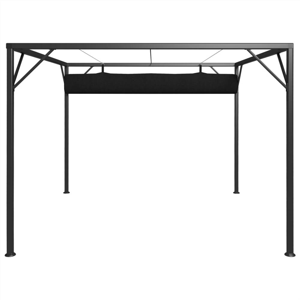 Garden Gazebo with Retractable Roof Canopy 3x3 m Anthracite