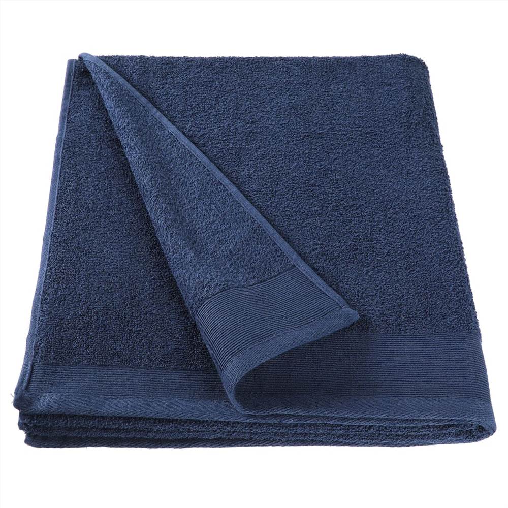 Hand Towels 5 pcs Cotton 450 gsm 50x100 cm Navy