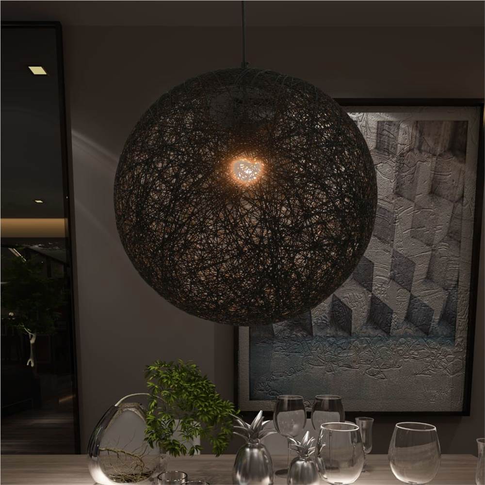 Hanging Lamp Black Sphere 45 cm E27