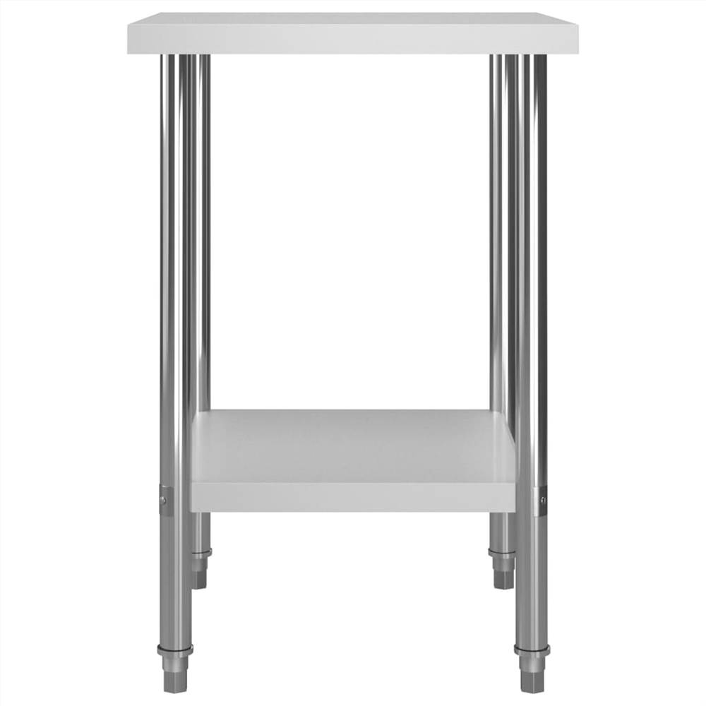 Kitchen Work Table 60x60x85 cm Stainless Steel