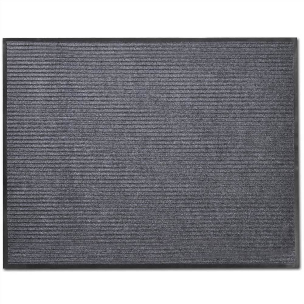 PVC Door Mats 2 pcs Grey 90x60 cm