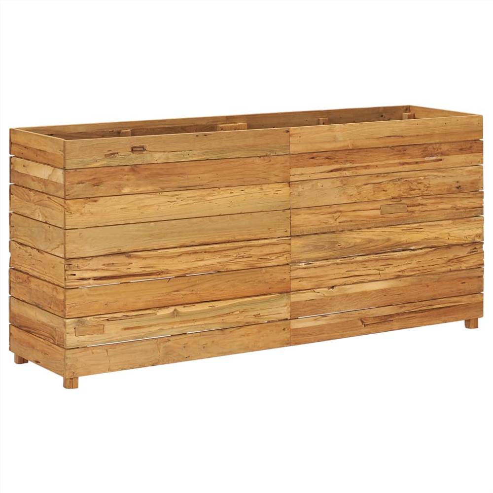 Raised Bed 150x40x72 cm Recycled Teak and Steel