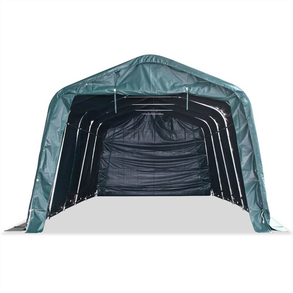 Removable Livestock Tent PVC 550 g/m² 3.3x8 m Dark Green