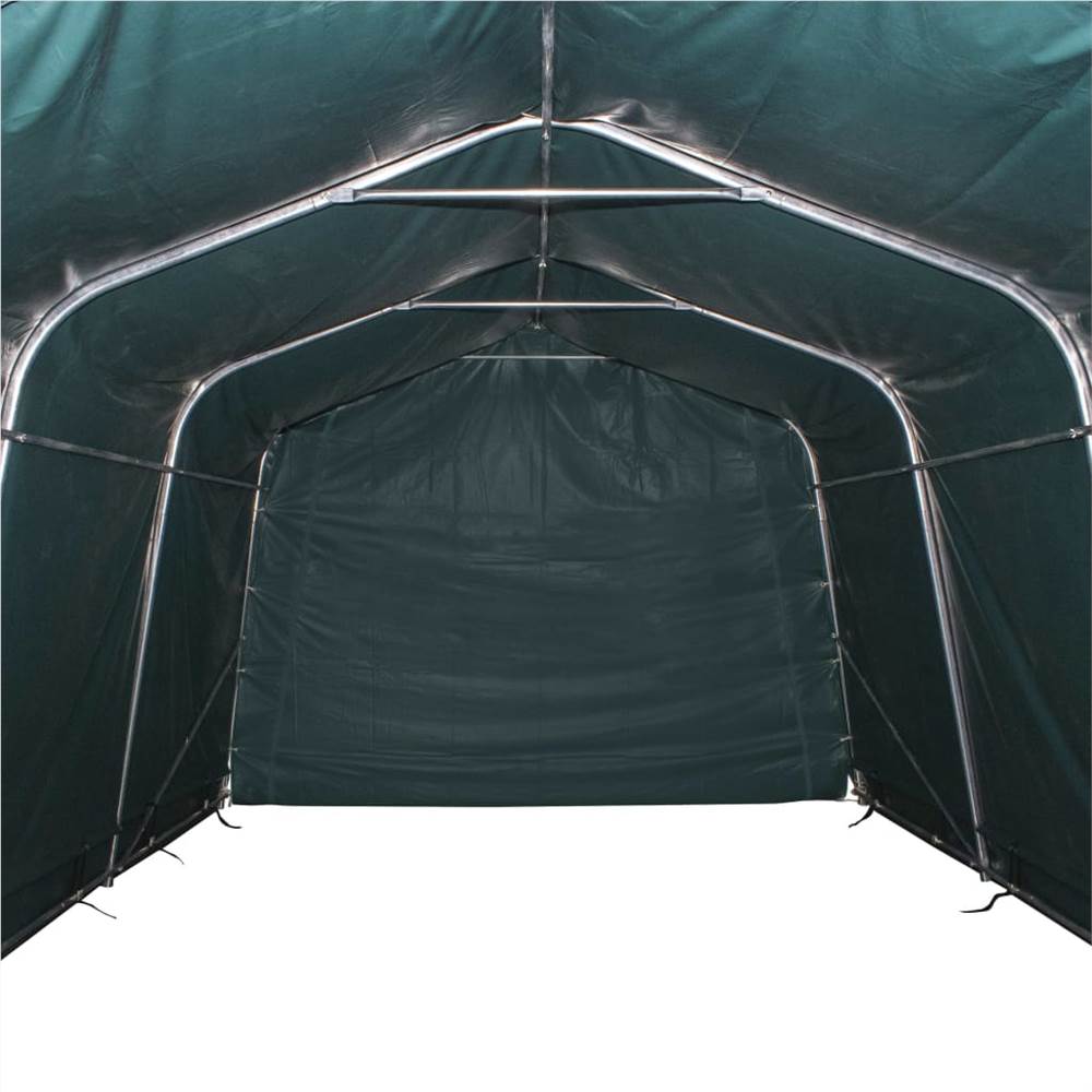 Removable Livestock Tent PVC 550 g/m² 3.3x8 m Dark Green