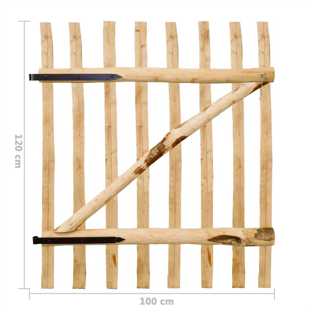 Single Fence Gate Hazel Wood 100x120 cm