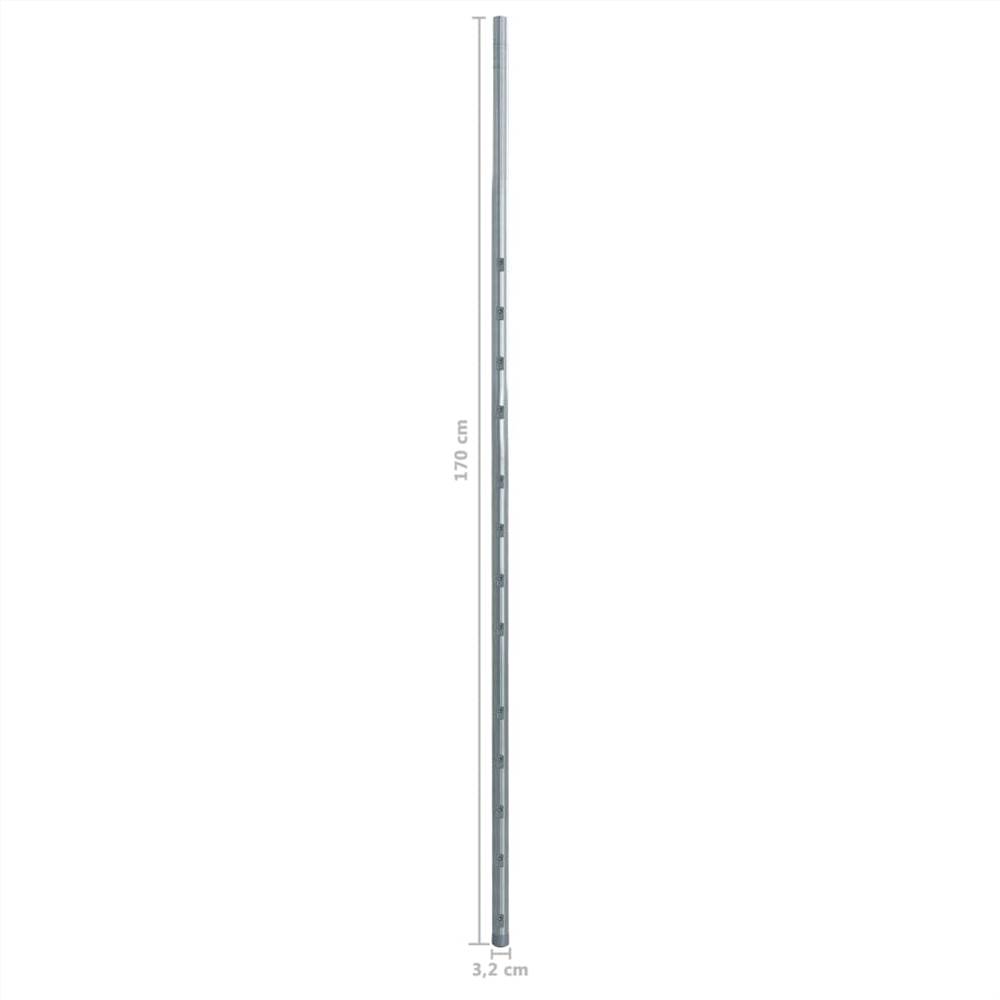Step-In Fence with Posts Zinc-coated Iron 50 m 120/10/30