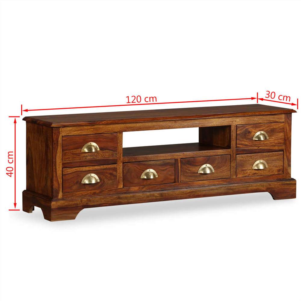 TV Cabinet 120x40x30 cm Solid Sheesham Wood
