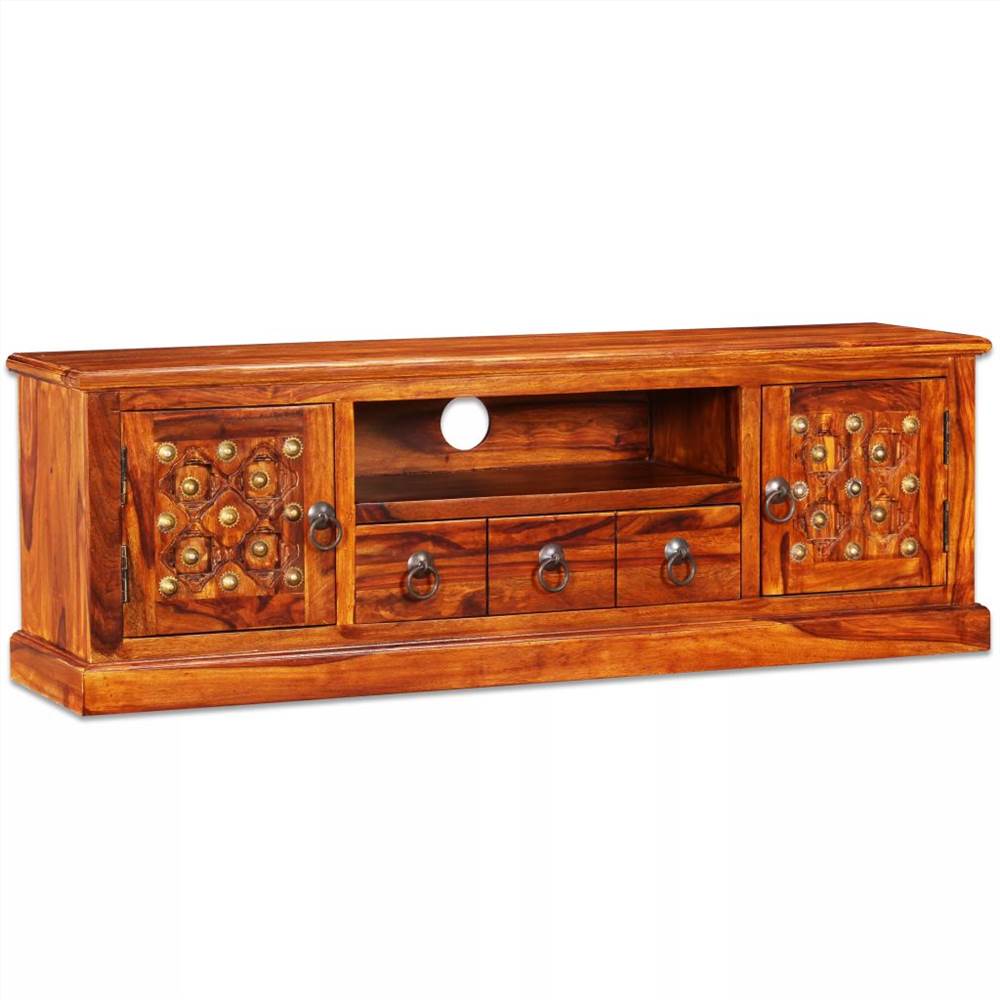 TV Stand Solid Sheesham Wood 120x30x40 cm