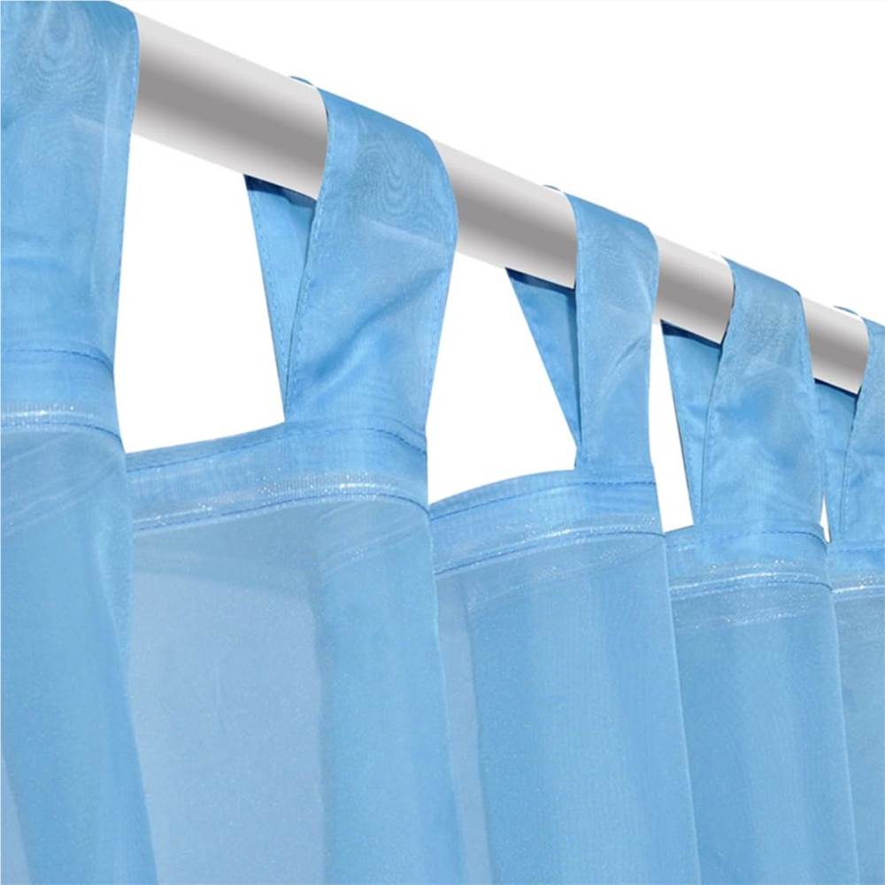 Turquoise Sheer Curtain 140 x 245 cm 2 pcs