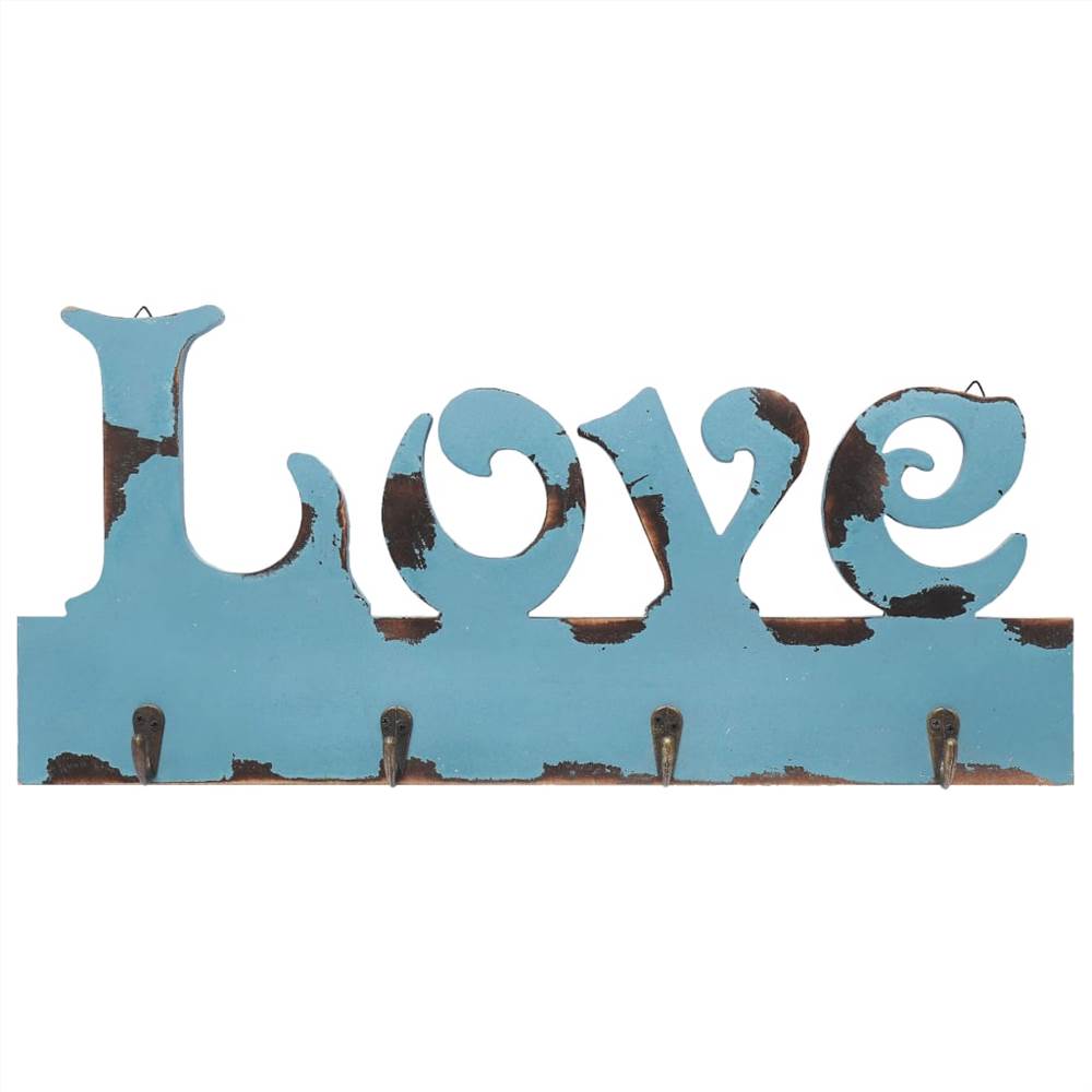 Wall Mounted Coat Rack LOVE 50x23 cm