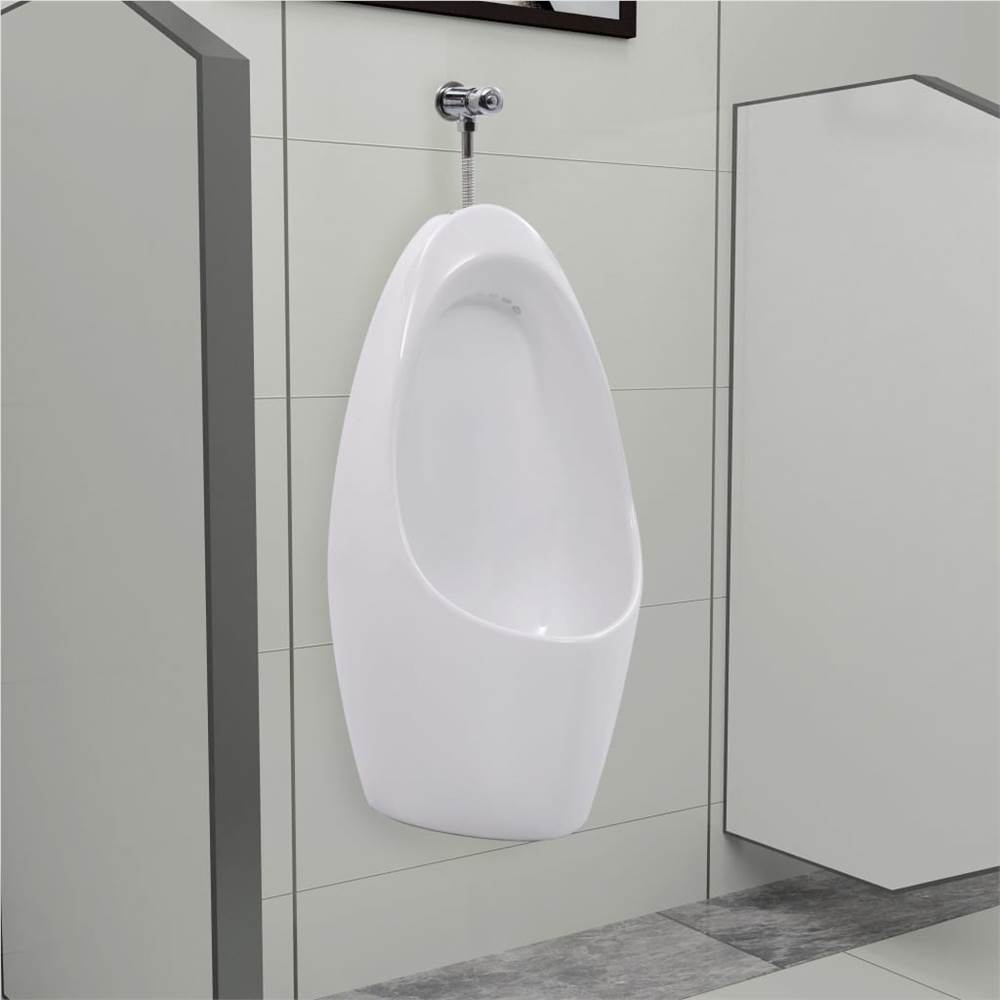 Wall Mounted Urinal with Flush System Ceramic