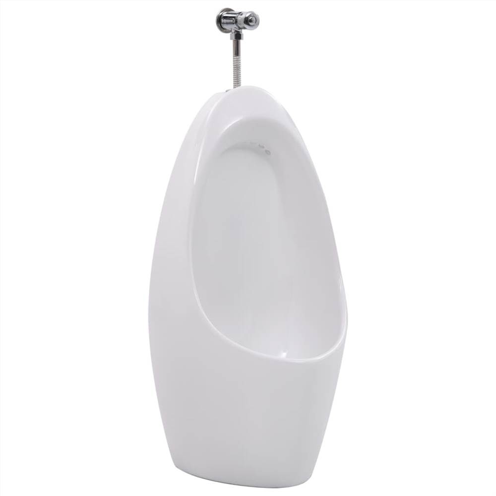 Wall Mounted Urinal with Flush System Ceramic