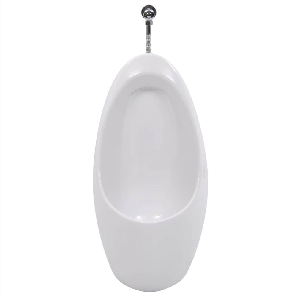 Wall Mounted Urinal with Flush System Ceramic