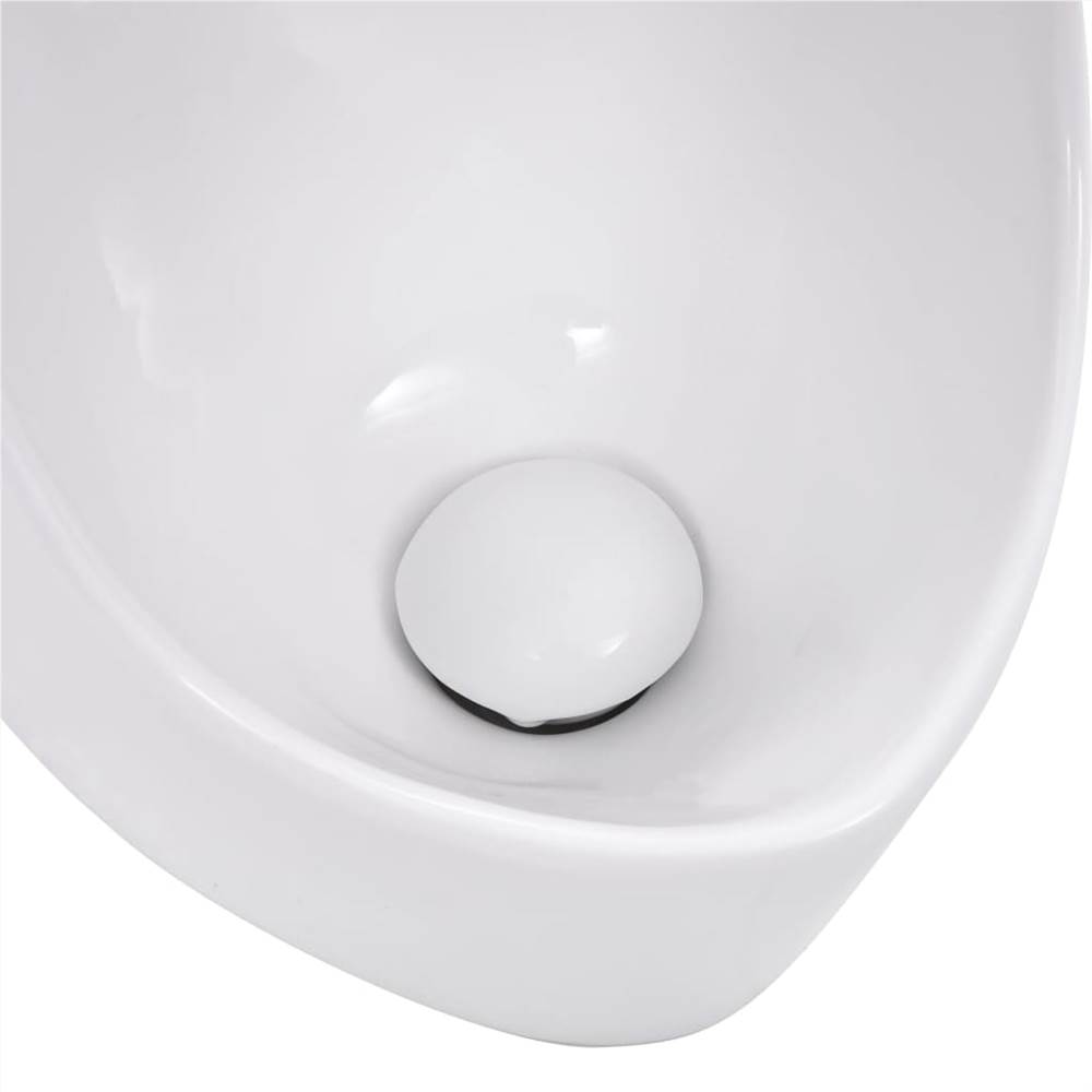 Wall Mounted Urinal with Flush System Ceramic