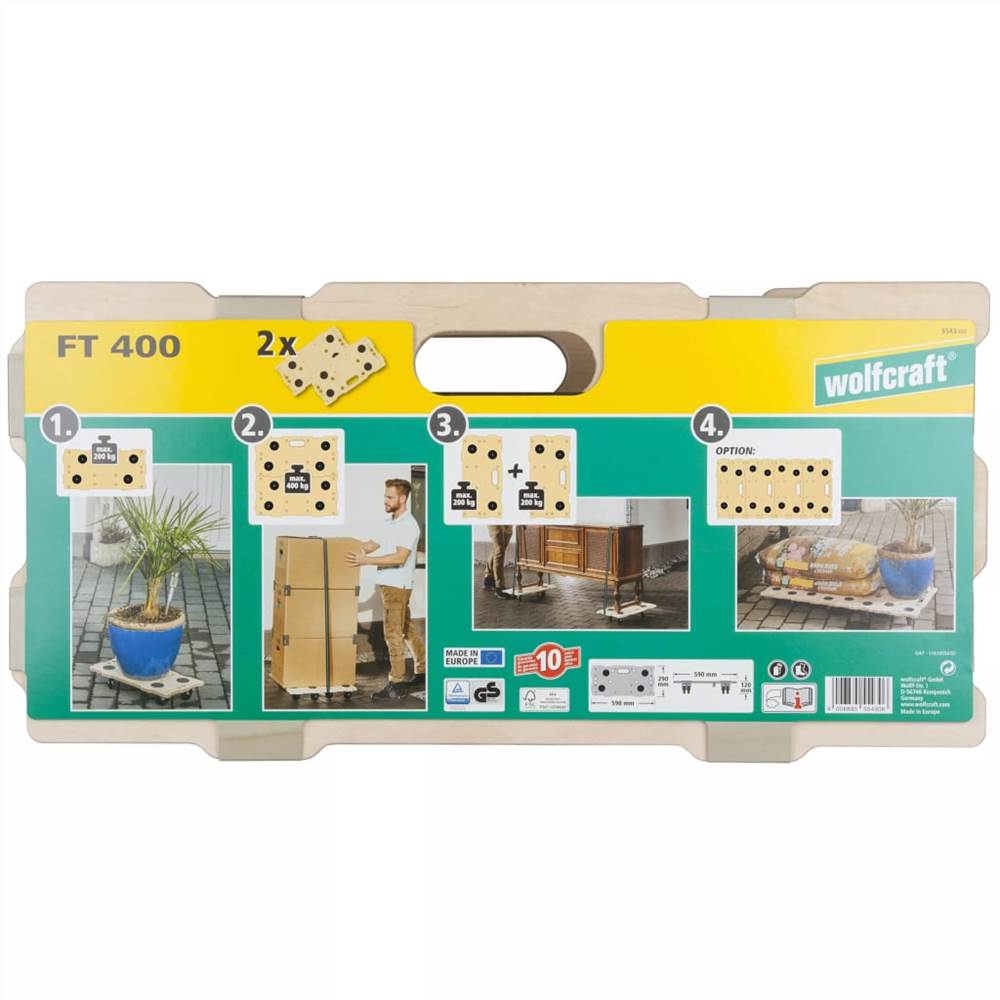 wolfcraft Modular Jigsaw Furniture Dolly FT400 5543000