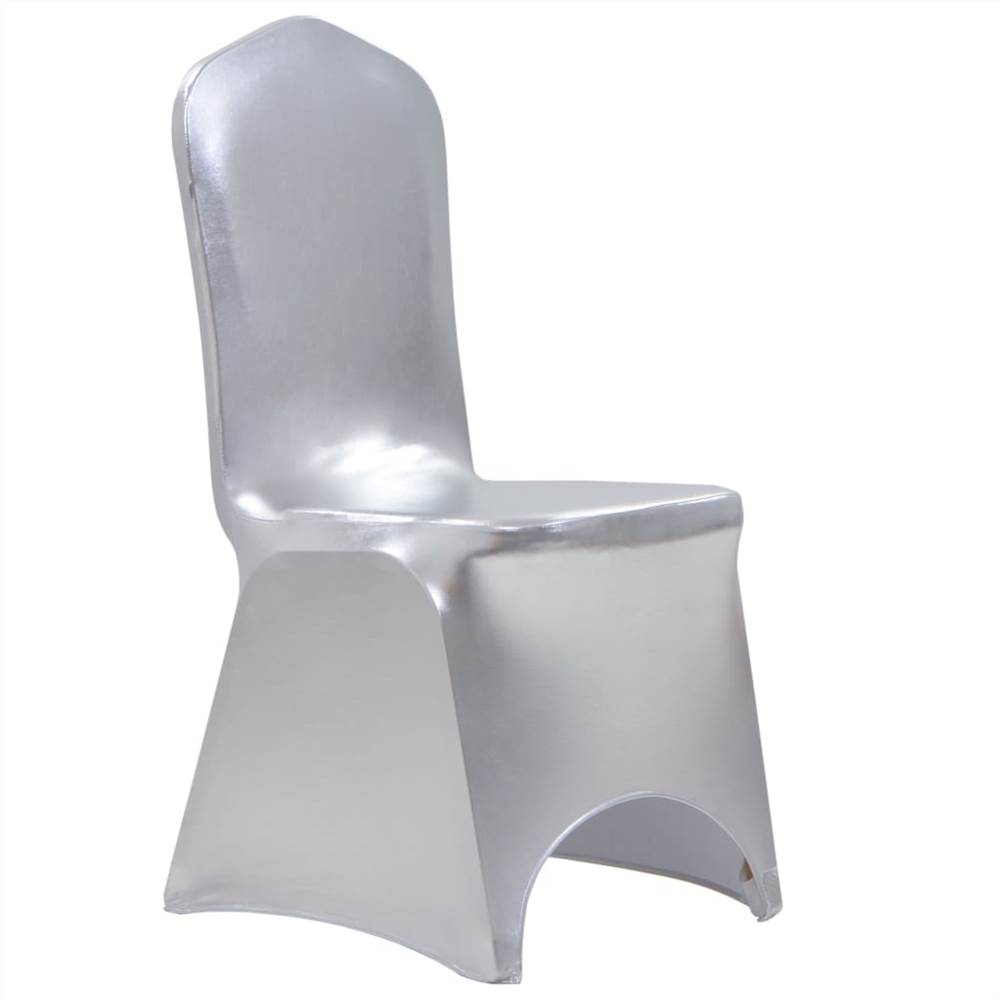 25 Pcs Chair Covers Stretch Silver