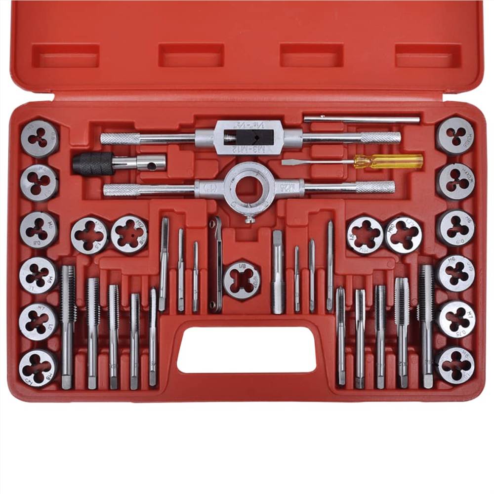 CMT 40-Piece Tap And Die Set - Titanium Coated SAE Thread Renewing Tools
