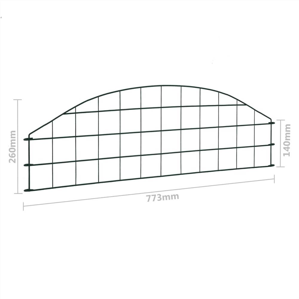 Arched Pond Fence Set 77.3x26 cm Green