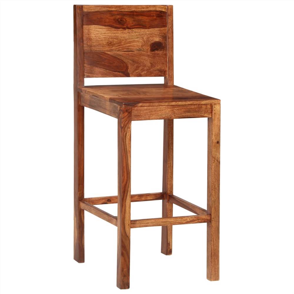Bar Chairs 2 pcs Brown Solid Sheesham Wood