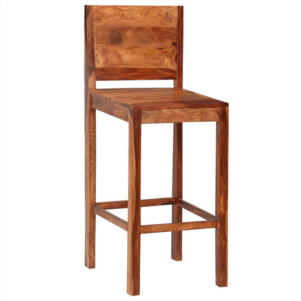 Bar Chairs 2 pcs Brown Solid Sheesham Wood