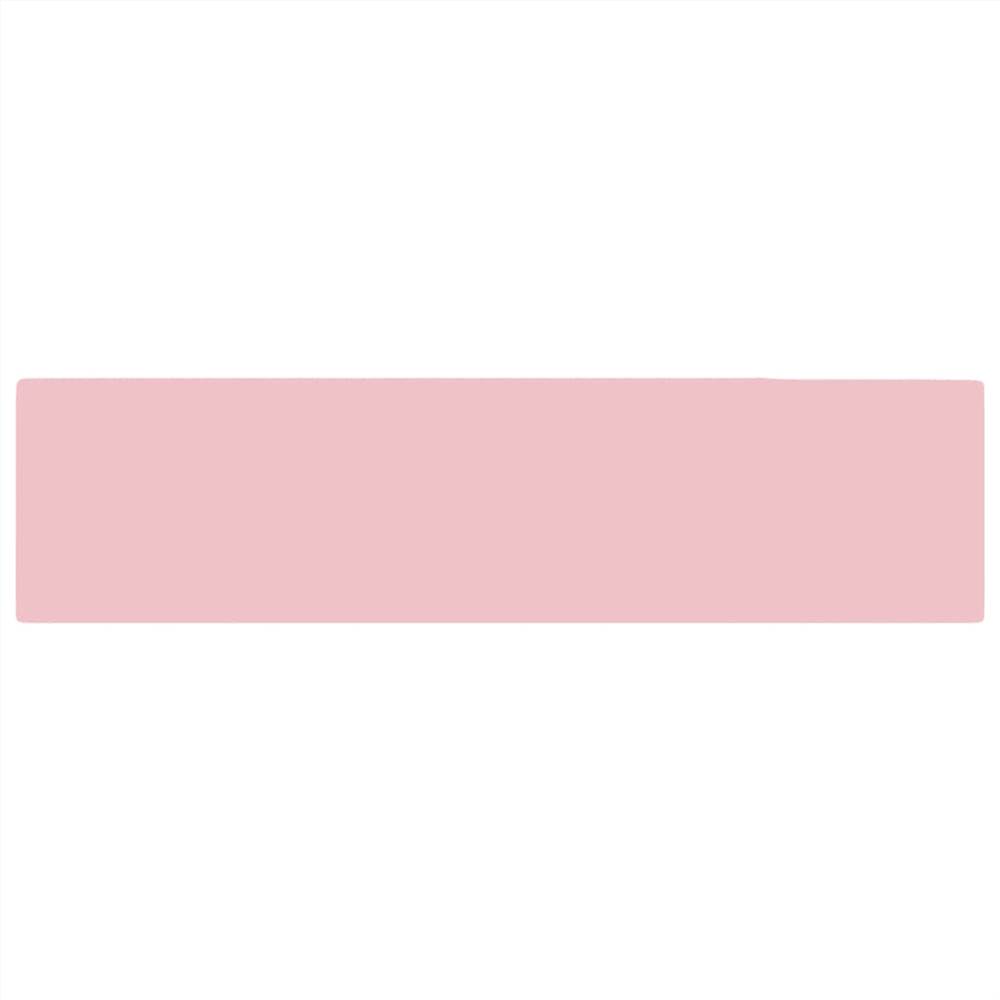 Bathroom Sink with Overflow Ceramic Matt Pink