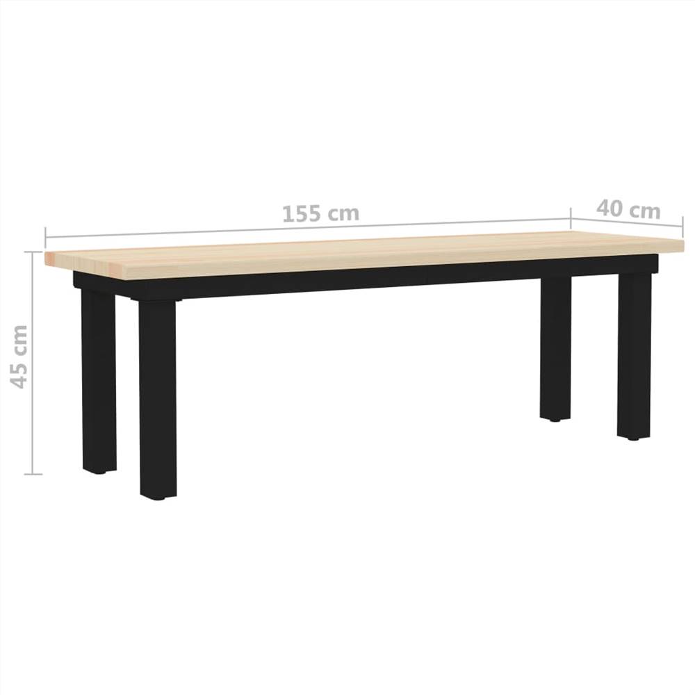 Bench 155x40x45 cm Pinewood