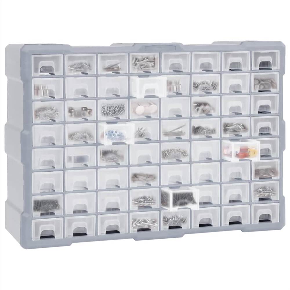 Multi-drawer Organiser With 64 Drawers 52x16x37.5 Cm 9 Multi-drawer Organiser with 64 Drawers 52x16x37.5 cm