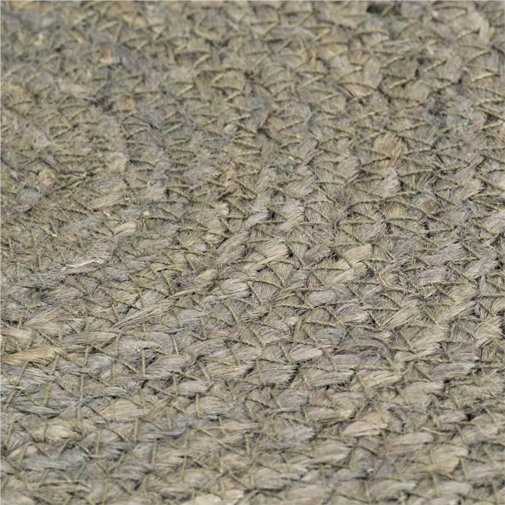 Placemats 4 pcs Plain Grey 38 cm Round Jute